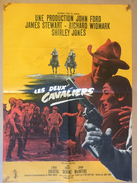 WESTERN Affiche Cinéma Originale Du Film LES DEUX CAVALIERS "TWO RODE TOGETHER " De JOHN FORD Avec JAMES STEWART - Affiches & Posters