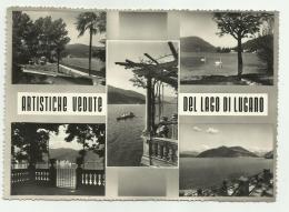 ARTISTICHE VEDUTE DEL LAGO DI LUGANO VIAGGIATA FG - Lugano