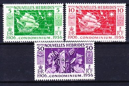 NOUVELLES HEBRIDES 1956 YT N° 167, 168 Et 170 ** Légende Française - Neufs