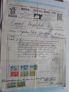 Emiel VUYLSTEKE & Zoon Rousselaerestraat 204 ISEGHEM Anno 1939 Snelnaaimachienen WERTHEIM - Tax ( Zie Foto Details ) !! - 1900 – 1949