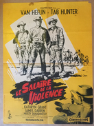 WESTERN Affiche Cinéma Originale Du Film LE SALAIRE DE LA VIOLENCE " GUNMAN'S WALK " Avec TAB HUNTER VAN HEFLIN - Affiches & Posters
