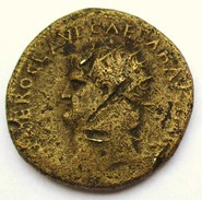 MONNAIE ANTIQUE ROMAINE NERO SESTERCIUS SESTERCE NERO CLAVD CAESAR AVG GER  ROMA - The Julio-Claudians (27 BC To 69 AD)