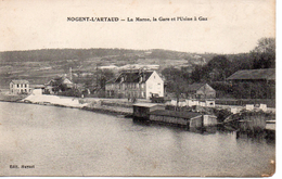 02...AISNE......NOGENT L ARTAUD......LA GARE ET L USINE A GAZ - Autres & Non Classés