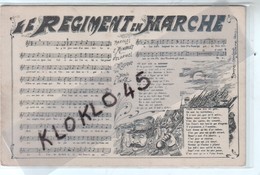 Delcampe - Musique - Partition   LE REGIMENT EN MARCHE - PAROLES E. RIMBAULT DELORMEL - MUSIQUE PAUL LINKE  - CPA - Musik