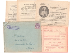 3835 TOURCOING Nord Lettre Préoblitéré 10c Blanc Aff Postes Yv Preo 43 Contenant Mandat Nov 1926 Tarif 9/8/26 Courrier - Cartas & Documentos