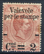 Regno 1890 N. 52 C. 2 Su 50 Carminio Valevole Per Le Stampe MLH Cat. € 50 - Nuovi