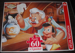 Puzzle Vintage "Pinocchio En Famille" - 60 Pièces - 1995 - Puzzle Games