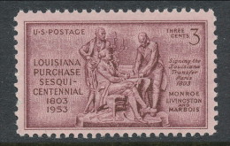 USA 1953 Scott  # 1020. Louisiana Purchase, 150th Anniv., MNH (**) - Neufs