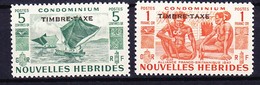 NOUVELLES HEBRIDES TAXE 1953 YT N° T 26 Et T30 ** Légende Française - Segnatasse