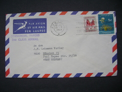 Airmail Letter Sent From Pretoria To Germany 1968 - Stamp 1 C + 5 C - Poste Aérienne