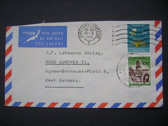 Airmail Letter Sent From Cape Town / Kaapstad To Germany 1968 - Stamp 10 C + 5 C - Poste Aérienne