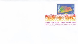 Chinese Lunar New Year FDC Sc#3895a Year Of The Rat 37-cent 2005 Issue US Postage Stamp - 2001-2010