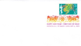 Chinese Lunar New Year FDC Sc#3895c Year Of The Tiger 37-cent 2005 Issue US Postage Stamp - 2001-2010