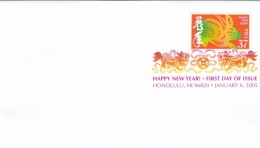 Chinese Lunar New Year FDC Sc#3895d Year Of The Rabbit 37-cent 2005 Issue US Postage Stamp - 2001-2010