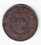 ITALIE    KM  20, 5L, SILVER, 1879  R .   (I 2060) - 1878-1900 : Umberto I