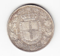 ITALIE KM 20, XF, SILVER,  5 LIRE,  1879R.  (I2058) - 1878-1900 : Umberto I