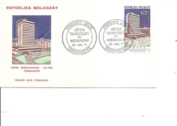 Hotellerie -Hotels -Hilton à Tananarive ( FDC De Madagascar De 1971 à Voir) - Hotel- & Gaststättengewerbe