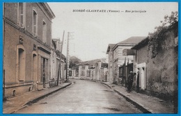 CPA 86 SCORBE-CLAIRVAUX Vienne (près Chatellerault) - Rue Principale (boutique "Au Gagne Petit") - Scorbe Clairvaux