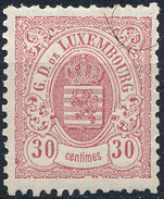 Stamp  Luxembourg 1875-80 30c  Used Lot#21 - 1859-1880 Armoiries