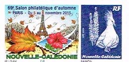 Nouvelle Caledonie France Timbre Personnalise 69 Salon Automne Eiffel Hibiscus Normal Sans Mention 110 F Unc - Nuovi