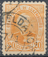 Stamp  Luxembourg 1891  20c Used Lot#72 - 1859-1880 Coat Of Arms