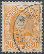 Stamp  Luxembourg 1891  20c Used Lot#73 - 1859-1880 Wappen & Heraldik