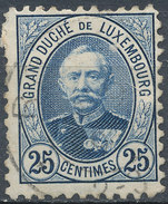 Stamp  Luxembourg 1891  25c Used Lot#75 - 1859-1880 Stemmi