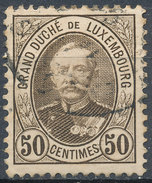 Stamp  Luxembourg 1891  50c Used Lot#82 - 1859-1880 Wappen & Heraldik