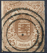 Stamp  Luxembourg 1859 25c Used Lot#21 - 1852 Guillermo III