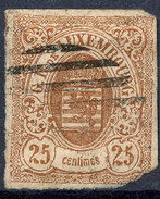 Stamp  Luxembourg 1859 25c Used Lot#23 - 1852 Guillermo III