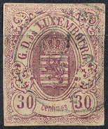 Stamp  Luxembourg 1859 30c Used Lot#25 - 1852 Guillermo III