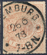 Stamp  Luxembourg 1865 1c Used Lot#42 - 1859-1880 Wappen & Heraldik