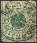 Stamp  Luxembourg 1865 4c Used Lot#53 - 1859-1880 Armoiries