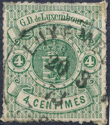 Stamp  Luxembourg 1865 4c Used Lot#54 - 1859-1880 Wappen & Heraldik