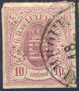 Stamp  Luxembourg 1865 10c Mint Lot#65 - 1859-1880 Stemmi