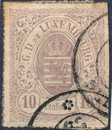 Stamp  Luxembourg 1865 10c Mint Lot#66 - 1859-1880 Stemmi