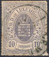 Stamp  Luxembourg 1865 10c Mint Lot#68 - 1859-1880 Armoiries