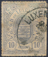 Stamp  Luxembourg 1865 10c Mint Lot#75 - 1859-1880 Stemmi