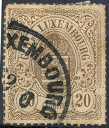 Stamp  Luxembourg 1865 20c Used Lot#83 - 1859-1880 Stemmi