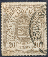 Stamp  Luxembourg 1865 20c Used Lot#90 - 1859-1880 Wappen & Heraldik