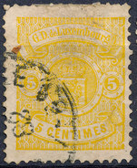 Stamp  Luxembourg 1875 5c Used Lot#125 - 1859-1880 Wappen & Heraldik