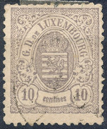 Stamp  Luxembourg 1875 10c Used Lot#128 - 1859-1880 Stemmi