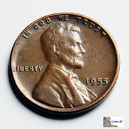 US - 1 Cent - Lincoln - 1955 - 1909-1958: Lincoln, Wheat Ears Reverse