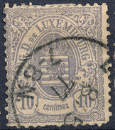 Stamp  Luxembourg 1875 10c Used Lot#134 - 1859-1880 Stemmi