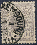 Stamp  Luxembourg 1875 10c Used Lot#136 - 1859-1880 Wappen & Heraldik