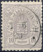 Stamp  Luxembourg 1875 10c Used Lot#140 - 1859-1880 Wappen & Heraldik