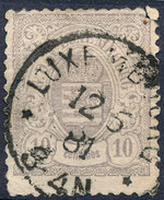 Stamp  Luxembourg 1875 10c Used Lot#143 - 1859-1880 Wappen & Heraldik