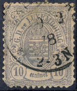 Stamp  Luxembourg 1875 10c Used Lot#145 - 1859-1880 Stemmi