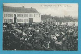 CPA 17 - Métier Maquignon Marché Aux Bestiaux Chevaux Foire FRUGES 62 - Fruges