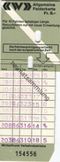 Schweiz - Verkehrsbetriebe Winterthur - Allgemeine Felderkarte Fr. 8.- - Europe